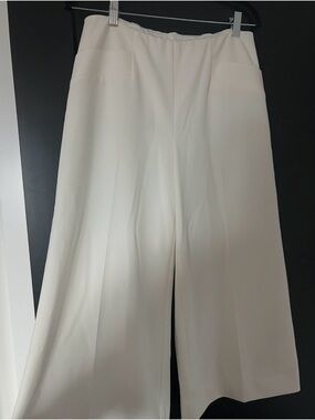 Wide-Leg White Trousers